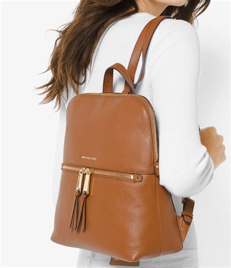 michael kors rhea medium slim backpack|michael kors rhea zip backpack.